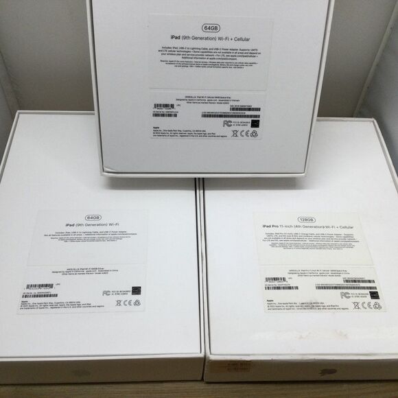 Lot of 3 EMPTY BOXES iPad 9th Generation iPad Pro 4th Gen Retail Product Box - Picture 2 of 10